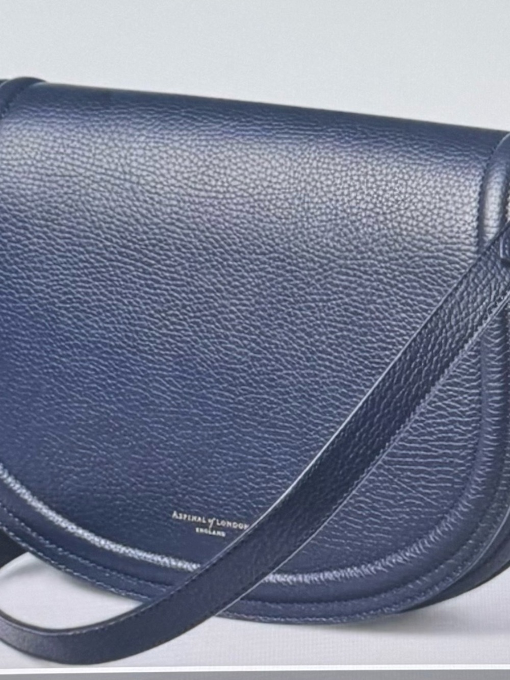 Aspinal of London, heritage blue pebble, NWTs, gift box & dust cover crossbody - Picture 4 of 11
